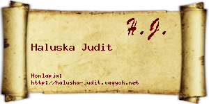 Haluska Judit névjegykártya